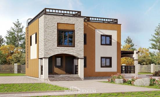 150-010-Л Проект двухэтажного дома, простой дом из кирпича Новый Оскол | Проекты домов от House Expert