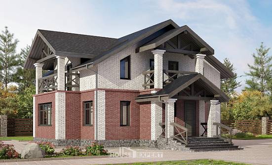 160-014-Л Проект двухэтажного дома, бюджетный дом из бризолита Шебекино | Проекты домов от House Expert