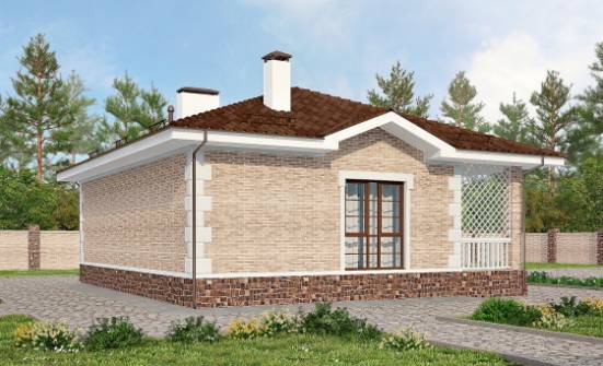 065-002-П Проект бани из кирпича Новый Оскол | Проекты одноэтажных домов от House Expert