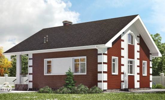115-001-П Проект двухэтажного дома с мансардой, красивый дом из твинблока Губкин | Проекты домов от House Expert