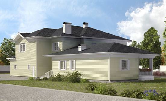 410-002-Л Проект двухэтажного дома, гараж, большой коттедж из керамзитобетонных блоков Валуйки | Проекты домов от House Expert
