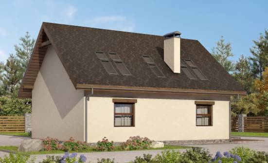 155-012-Л Проект двухэтажного дома с мансардой, бюджетный домик из твинблока Старый Оскол | Проекты домов от House Expert