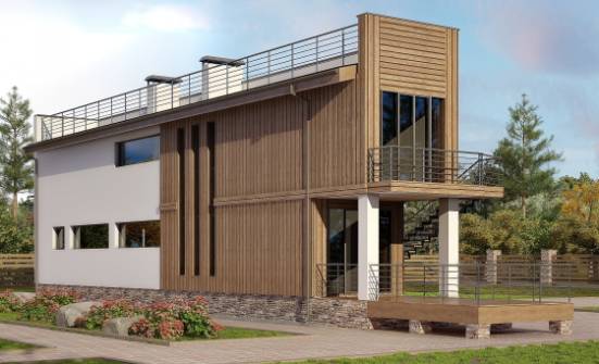 100-003-Л Проект двухэтажного дома, красивый загородный дом из теплоблока Губкин | Проекты домов от House Expert