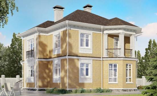 160-001-Л Проект двухэтажного дома, скромный загородный дом из керамзитобетонных блоков Алексеевка | Проекты домов от House Expert