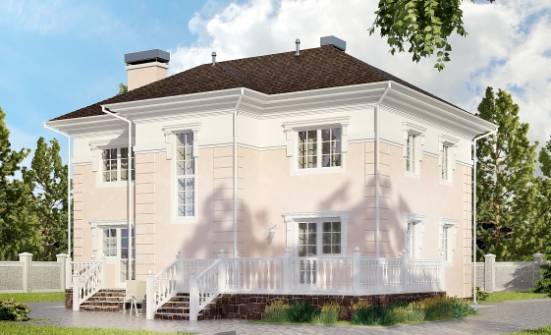 155-005-Л Проект двухэтажного дома, скромный загородный дом из газосиликатных блоков Белгород | Проекты домов от House Expert
