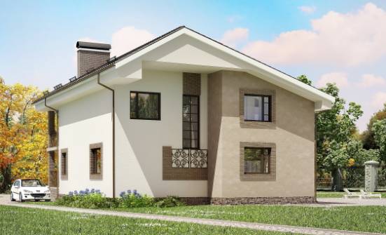 210-003-П Проект двухэтажного дома мансардой, просторный дом из поризованных блоков Белгород | Проекты домов от House Expert