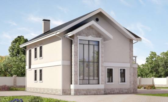 170-008-Л Проект двухэтажного дома, классический загородный дом из пеноблока Новый Оскол | Проекты домов от House Expert