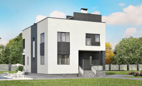 225-001-П Проект двухэтажного дома, красивый загородный дом из поризованных блоков Губкин | Проекты домов от House Expert