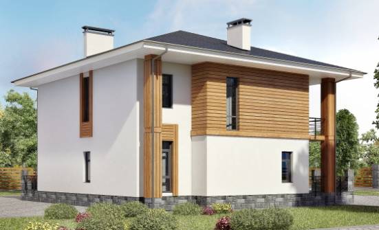 180-015-П Проект двухэтажного дома, современный домик из газобетона Шебекино | Проекты домов от House Expert