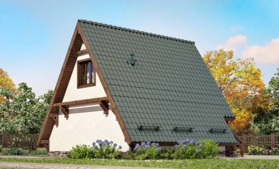 070-003-П Проект двухэтажного дома с мансардным этажом, красивый загородный дом из бревен Валуйки | Проекты домов от House Expert