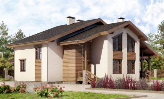 240-003-П Проект двухэтажного дома мансардой, классический дом из кирпича Валуйки | Проекты домов от House Expert
