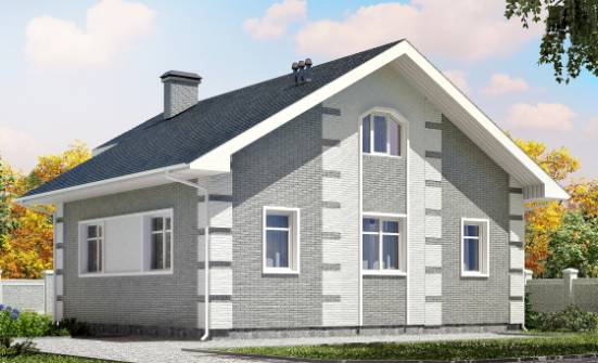 115-001-Л Проект двухэтажного дома с мансардным этажом, экономичный загородный дом из арболита Губкин | Проекты домов от House Expert