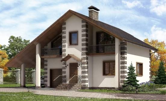 150-003-Л Проект двухэтажного дома мансардный этаж, гараж, компактный дом из дерева Старый Оскол | Проекты домов от House Expert