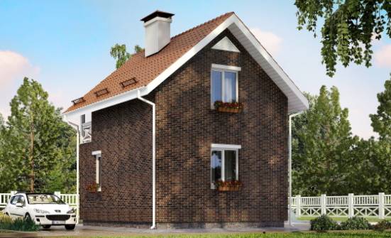 045-001-Л Проект двухэтажного дома с мансардным этажом, красивый домик из поризованных блоков Шебекино | Проекты домов от House Expert