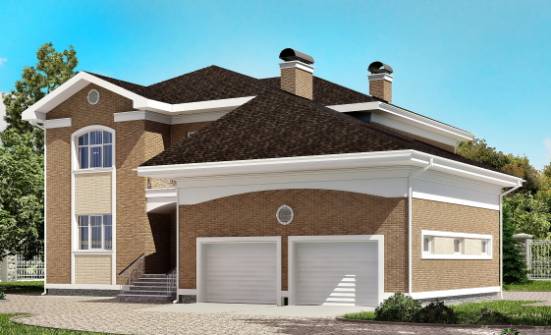 335-002-П Проект двухэтажного дома, гараж, огромный дом из кирпича Шебекино | Проекты домов от House Expert