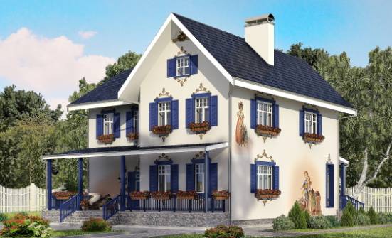 180-003-П Проект двухэтажного дома, скромный загородный дом из кирпича Белгород | Проекты домов от House Expert