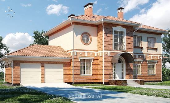 285-001-Л Проект двухэтажного дома и гаражом, красивый загородный дом из кирпича Алексеевка | Проекты домов от House Expert