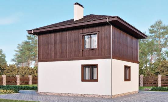 100-006-Л Проект двухэтажного дома, простой загородный дом из пеноблока Валуйки | Проекты домов от House Expert