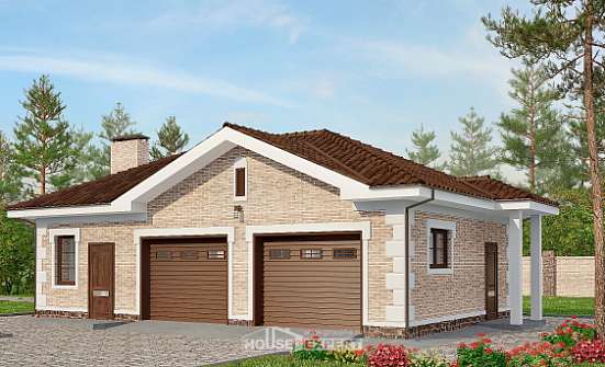 070-005-П Проект гаража из кирпича Губкин | Проекты домов от House Expert
