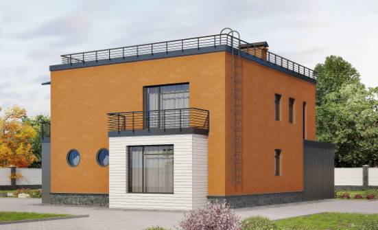 260-002-Л Проект двухэтажного дома, гараж, классический домик из твинблока Шебекино | Проекты домов от House Expert