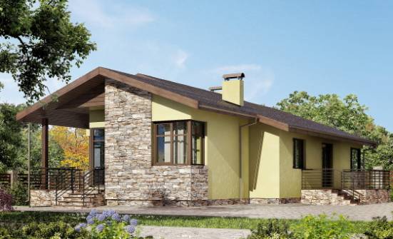 130-007-Л Проект одноэтажного дома, экономичный домик из арболита Новый Оскол | Проекты домов от House Expert