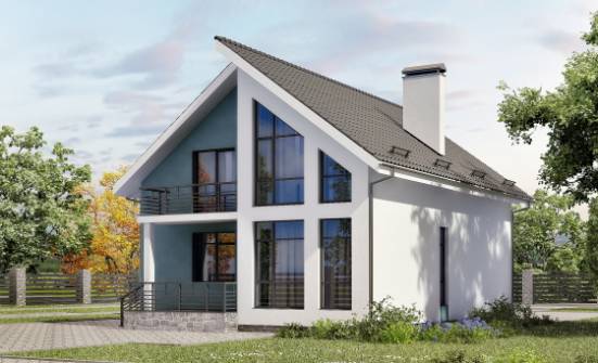170-006-П Проект двухэтажного дома мансардой, скромный домик из бризолита Шебекино | Проекты домов от House Expert