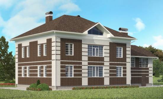 505-002-Л Проект трехэтажного дома, гараж, красивый загородный дом из кирпича Шебекино | Проекты домов от House Expert