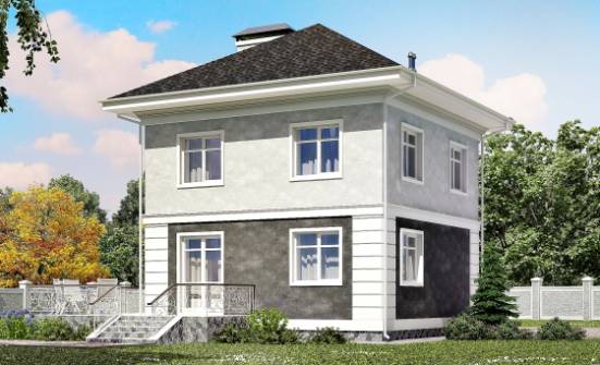 090-003-П Проект двухэтажного дома, уютный загородный дом из газобетона Новый Оскол | Проекты домов от House Expert