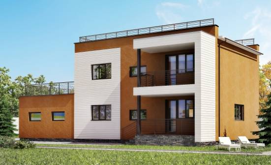 180-012-П Проект двухэтажного дома, гараж, красивый домик из кирпича Белгород | Проекты домов от House Expert
