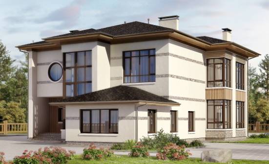 345-001-П Проект двухэтажного дома, большой дом из теплоблока Губкин | Проекты домов от House Expert