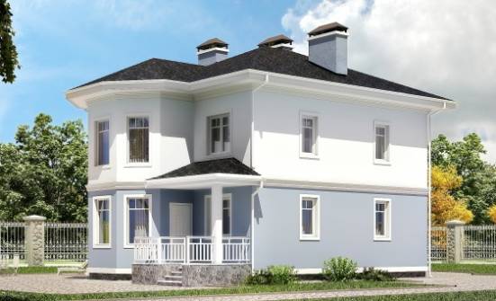 120-001-П Проект двухэтажного дома, недорогой домик из блока Новый Оскол | Проекты домов от House Expert