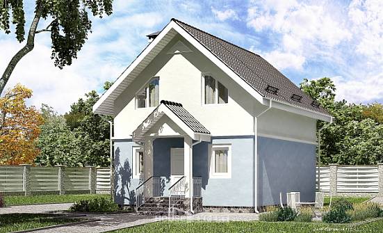 095-002-П Проект двухэтажного дома мансардный этаж, классический дом из пеноблока Алексеевка | Проекты домов от House Expert