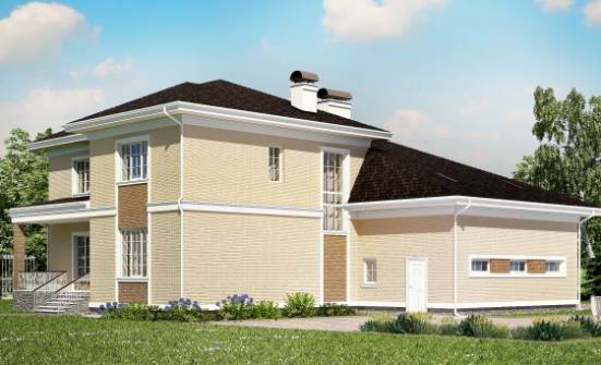 335-001-Л Проект двухэтажного дома, гараж, просторный загородный дом из кирпича Шебекино | Проекты домов от House Expert