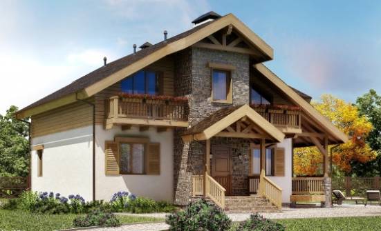 150-004-П Проект двухэтажного дома с мансардой, небольшой домик из пеноблока Валуйки | Проекты домов от House Expert