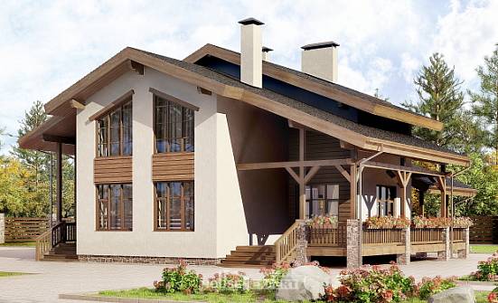 240-003-П Проект двухэтажного дома мансардой, классический дом из кирпича Валуйки | Проекты домов от House Expert