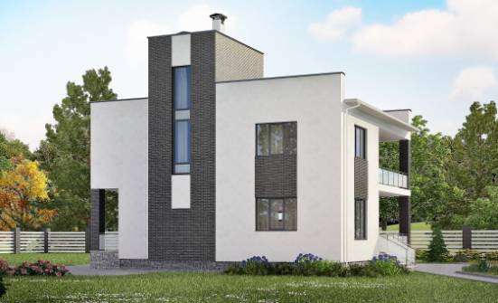 225-001-П Проект двухэтажного дома, красивый загородный дом из поризованных блоков Губкин | Проекты домов от House Expert