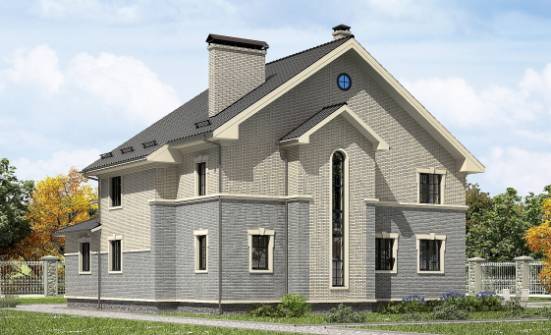 300-004-П Проект двухэтажного дома, современный коттедж из поризованных блоков Новый Оскол | Проекты домов от House Expert