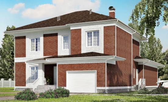 315-001-П Проект двухэтажного дома, гараж, огромный домик из кирпича Белгород | Проекты домов от House Expert