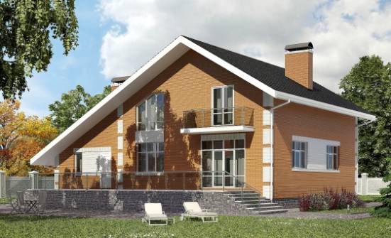 190-006-П Проект двухэтажного дома мансардой, гараж, красивый дом из газосиликатных блоков Валуйки | Проекты домов от House Expert