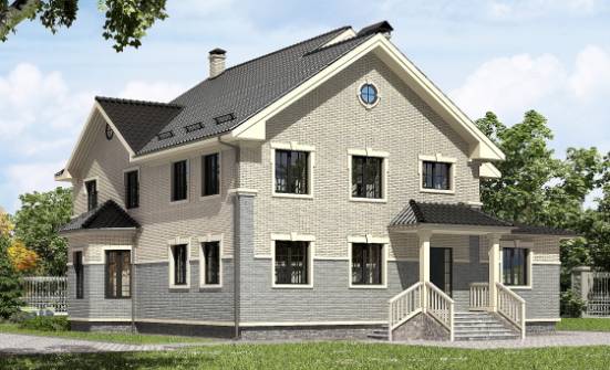 300-004-П Проект двухэтажного дома, современный коттедж из поризованных блоков Новый Оскол | Проекты домов от House Expert