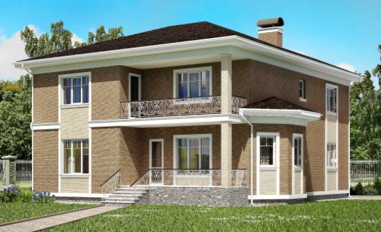 335-002-П Проект двухэтажного дома, гараж, огромный дом из кирпича Шебекино | Проекты домов от House Expert