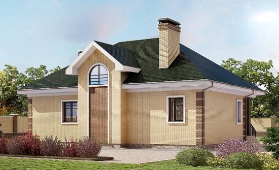 150-013-Л Проект двухэтажного дома мансардой, простой коттедж из кирпича Шебекино | Проекты домов от House Expert