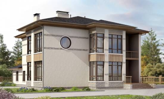 345-001-П Проект двухэтажного дома, большой дом из теплоблока Губкин | Проекты домов от House Expert