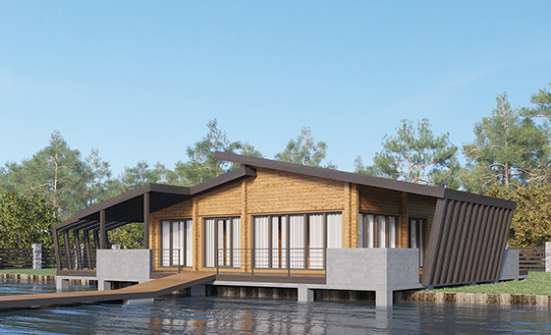 100-007-П Проект бани из бревен Новый Оскол | Проекты домов от House Expert