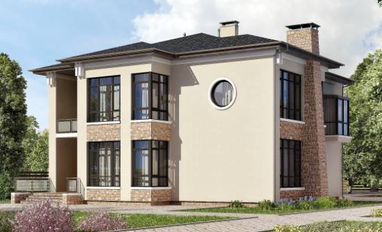 300-005-Л Проект двухэтажного дома, огромный коттедж из кирпича Старый Оскол | Проекты домов от House Expert
