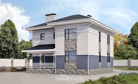 150-014-Л Проект двухэтажного дома, уютный загородный дом из теплоблока Губкин | Проекты домов от House Expert