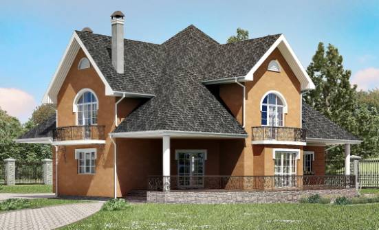 310-001-П Проект двухэтажного дома с мансардой, уютный дом из твинблока Валуйки | Проекты домов от House Expert