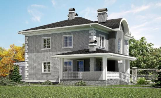 245-004-Л Проект двухэтажного дома, гараж, просторный коттедж из кирпича Алексеевка | Проекты домов от House Expert