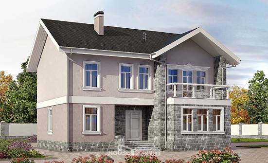 170-008-П Проект двухэтажного дома, классический дом из пеноблока Старый Оскол | Проекты домов от House Expert