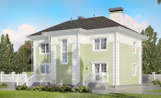 155-005-П Проект двухэтажного дома, классический дом из газосиликатных блоков Валуйки | Проекты домов от House Expert